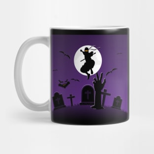 Cemetery Guardians: Silhouette Ninja Protectors of the Graveyard Mug